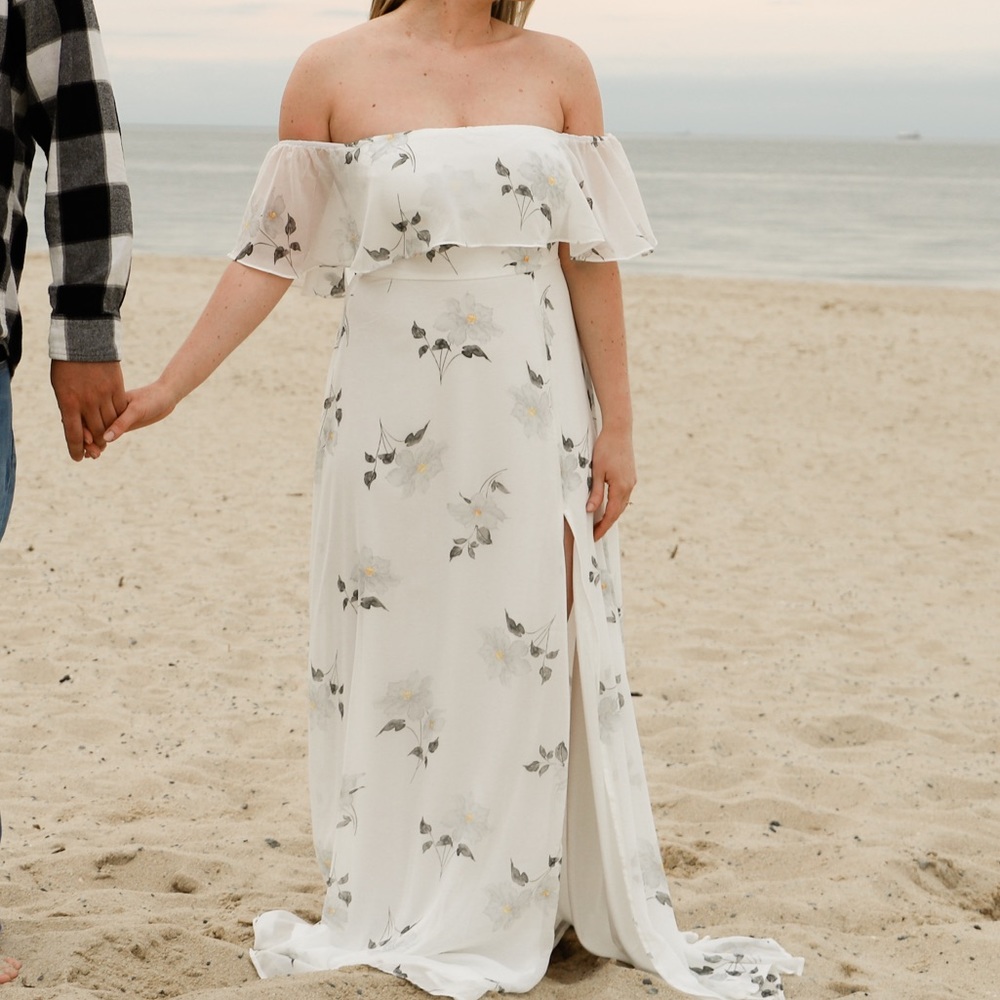 White floral lulus dress